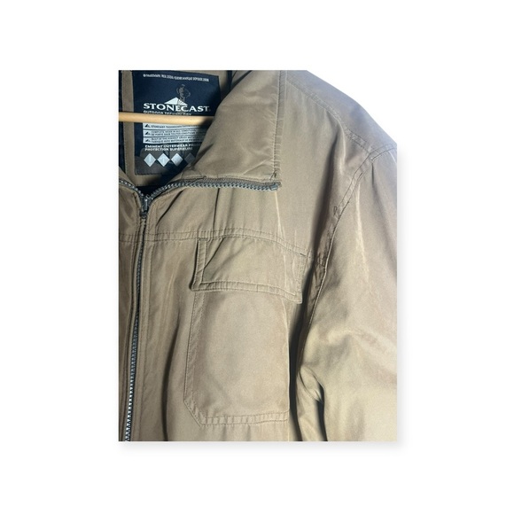 Men's Tan Military Field Jacket - Picture 6 of 7